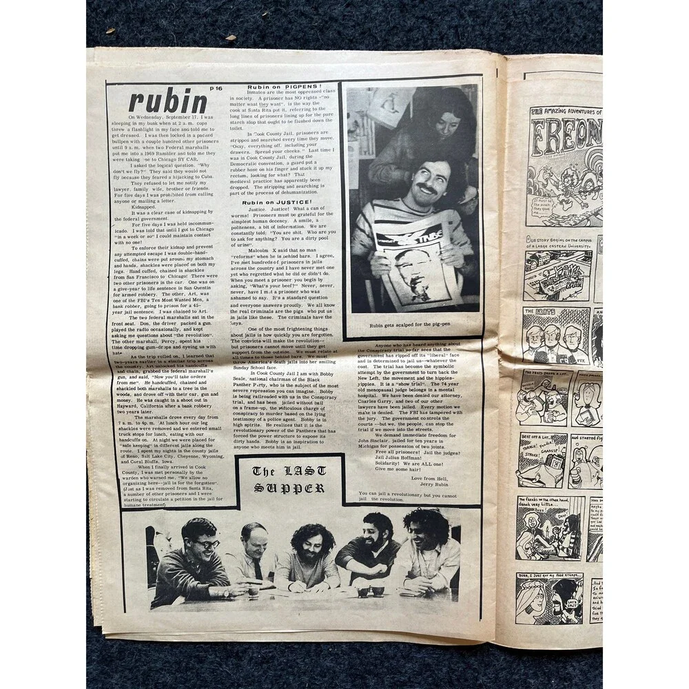 1970s Far Left Underground Newspaper, Black Panther Party, Vintage Antique Coll